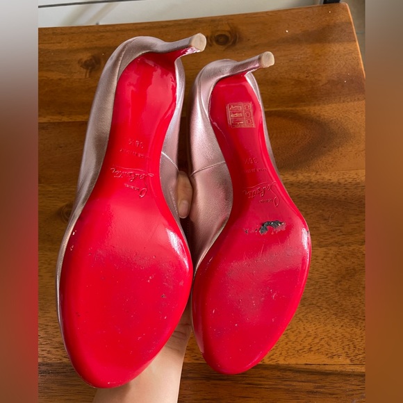 Louboutin Fifi Rose Gold Metallic Pumps - Picture 6 of 12